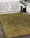 Machine Washable Abstract Hazel Green Rug in a Family Room, wshabs1359