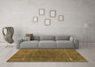 Machine Washable Abstract Brown Modern Rug in a Living Room,, wshabs1359brn