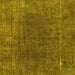 Square Abstract Yellow Modern Rug, abs1359yw