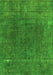 Abstract Green Modern Rug, abs1359grn