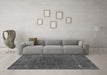 Machine Washable Abstract Gray Modern Rug in a Living Room,, wshabs1359gry