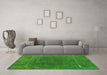 Machine Washable Abstract Green Modern Area Rugs in a Living Room,, wshabs1359grn