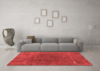 Machine Washable Abstract Red Modern Rug, wshabs1359red