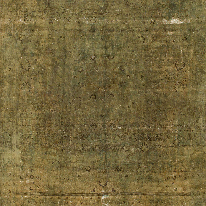 Machine Washable Abstract Hazel Green Rug, wshabs1359