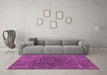 Machine Washable Abstract Purple Modern Area Rugs in a Living Room, wshabs1359pur