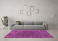 Machine Washable Abstract Purple Modern Rug, wshabs1359pur