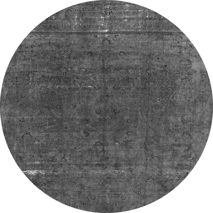 Round Abstract Gray Modern Rug, abs1359gry