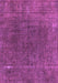 Machine Washable Abstract Purple Modern Area Rugs, wshabs1359pur