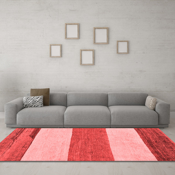 Modern Red Washable Rugs