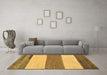 Machine Washable Solid Brown Modern Rug in a Living Room,, wshabs135brn