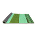 Sideview of Solid Turquoise Modern Rug, abs135turq