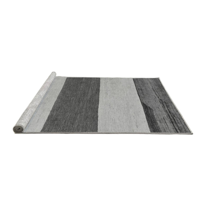 Sideview of Machine Washable Solid Gray Modern Rug, wshabs135gry
