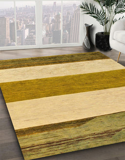 Abstract Dark Bisque Brown Solid Rug in Family Room, abs135