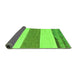 Sideview of Solid Green Modern Rug, abs135grn