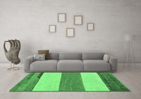 Machine Washable Solid Emerald Green Modern Rug, wshabs135emgrn