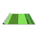 Sideview of Machine Washable Solid Green Modern Area Rugs, wshabs135grn