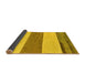 Sideview of Solid Yellow Modern Rug, abs135yw