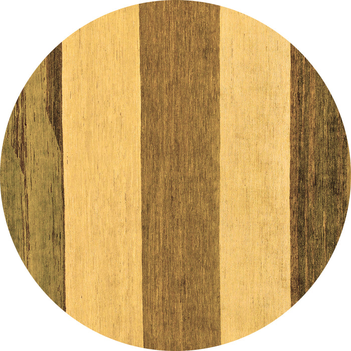 Round Solid Brown Modern Rug, abs135brn