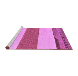 Sideview of Machine Washable Solid Purple Modern Area Rugs, wshabs135pur