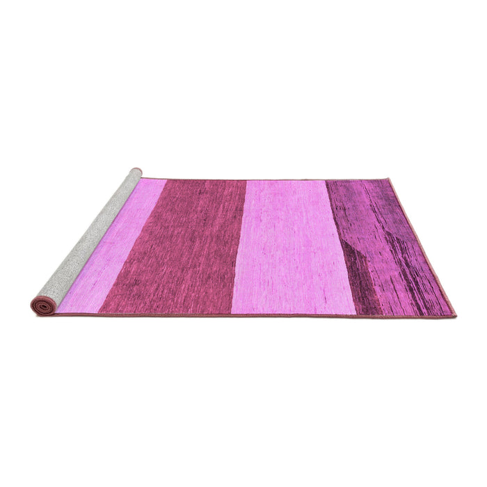 Sideview of Machine Washable Solid Purple Modern Area Rugs, wshabs135pur