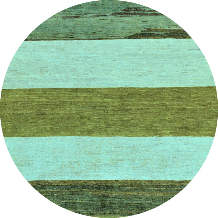 Round Solid Light Blue Modern Rug, abs135lblu