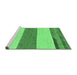 Sideview of Machine Washable Solid Emerald Green Modern Area Rugs, wshabs135emgrn