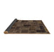 Sideview of Abstract Bakers Brown Modern Rug, abs1360