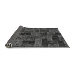 Sideview of Abstract Gray Modern Rug, abs1360gry