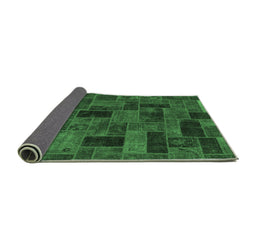 Sideview of Abstract Emerald Green Modern Rug, abs1360emgrn