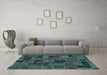 Machine Washable Abstract Light Blue Modern Rug in a Living Room, wshabs1360lblu