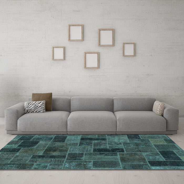 Machine Washable Abstract Light Blue Modern Rug in a Living Room, wshabs1360lblu