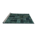 Sideview of Machine Washable Abstract Light Blue Modern Rug, wshabs1360lblu