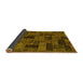 Sideview of Abstract Yellow Modern Rug, abs1360yw