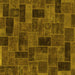 Square Abstract Yellow Modern Rug, abs1360yw