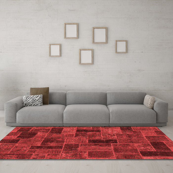 Modern Red Washable Rugs