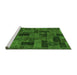 Sideview of Machine Washable Abstract Green Modern Area Rugs, wshabs1360grn