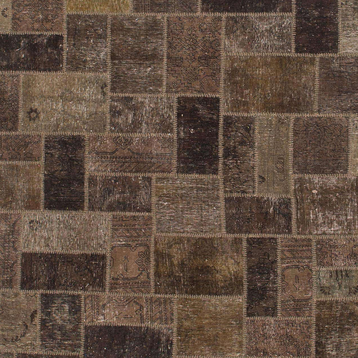 Machine Washable Abstract Bakers Brown Rug, wshabs1360