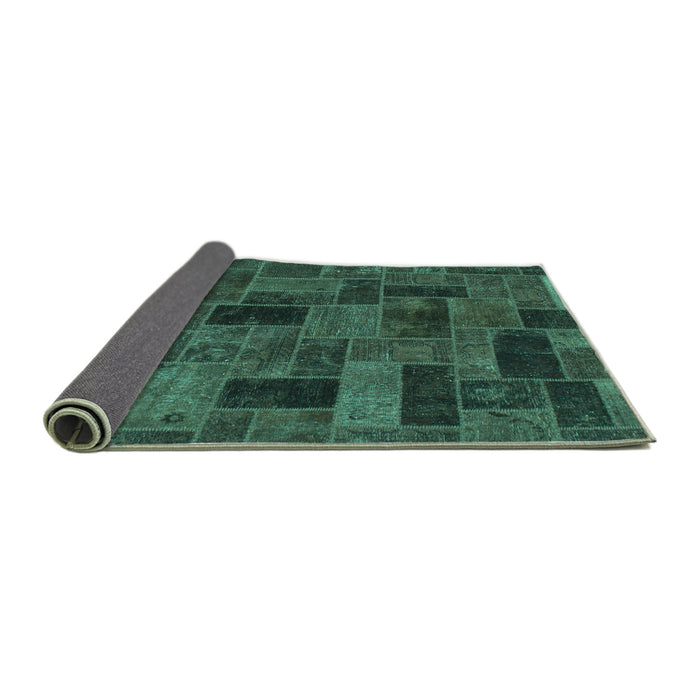 Sideview of Abstract Turquoise Modern Rug, abs1360turq