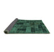 Sideview of Abstract Turquoise Modern Rug, abs1360turq