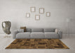 Machine Washable Abstract Brown Modern Rug in a Living Room,, wshabs1360brn