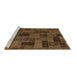 Sideview of Machine Washable Abstract Brown Modern Rug, wshabs1360brn