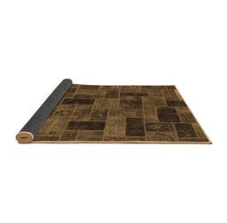 Sideview of Abstract Brown Modern Rug, abs1360brn