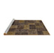 Sideview of Machine Washable Abstract Bakers Brown Rug, wshabs1361