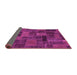 Sideview of Abstract Pink Modern Rug, abs1361pnk