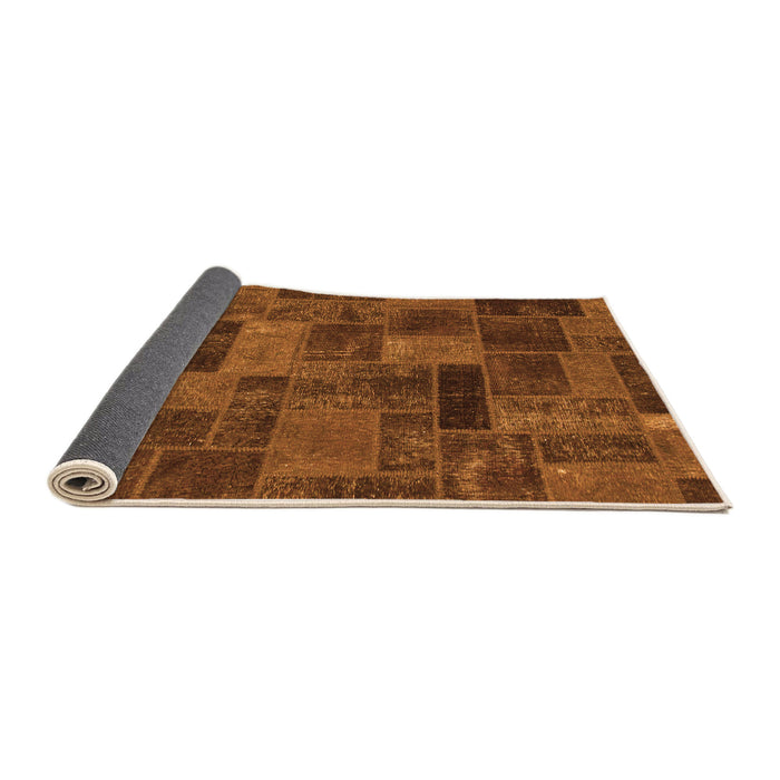 Sideview of Abstract Orange Modern Rug, abs1361org