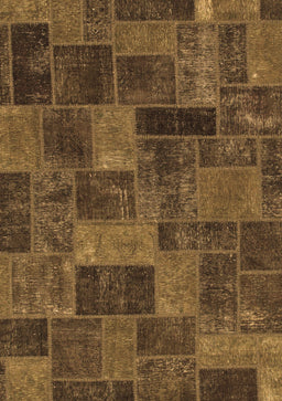 Abstract Brown Modern Rug, abs1361brn