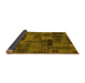 Sideview of Abstract Yellow Modern Rug, abs1361yw