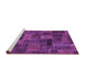 Sideview of Machine Washable Abstract Purple Modern Area Rugs, wshabs1361pur