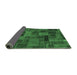 Sideview of Abstract Emerald Green Modern Rug, abs1361emgrn