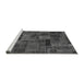 Sideview of Machine Washable Abstract Gray Modern Rug, wshabs1361gry